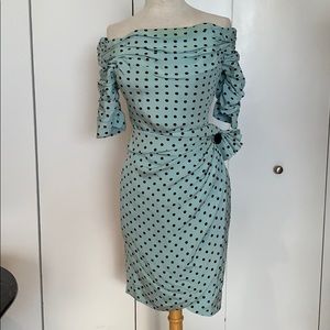 Vintage 1980s Off the Shoulder Dress